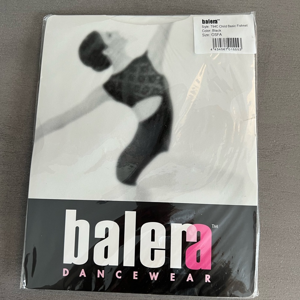 Balera kids black fishnet OS NWT